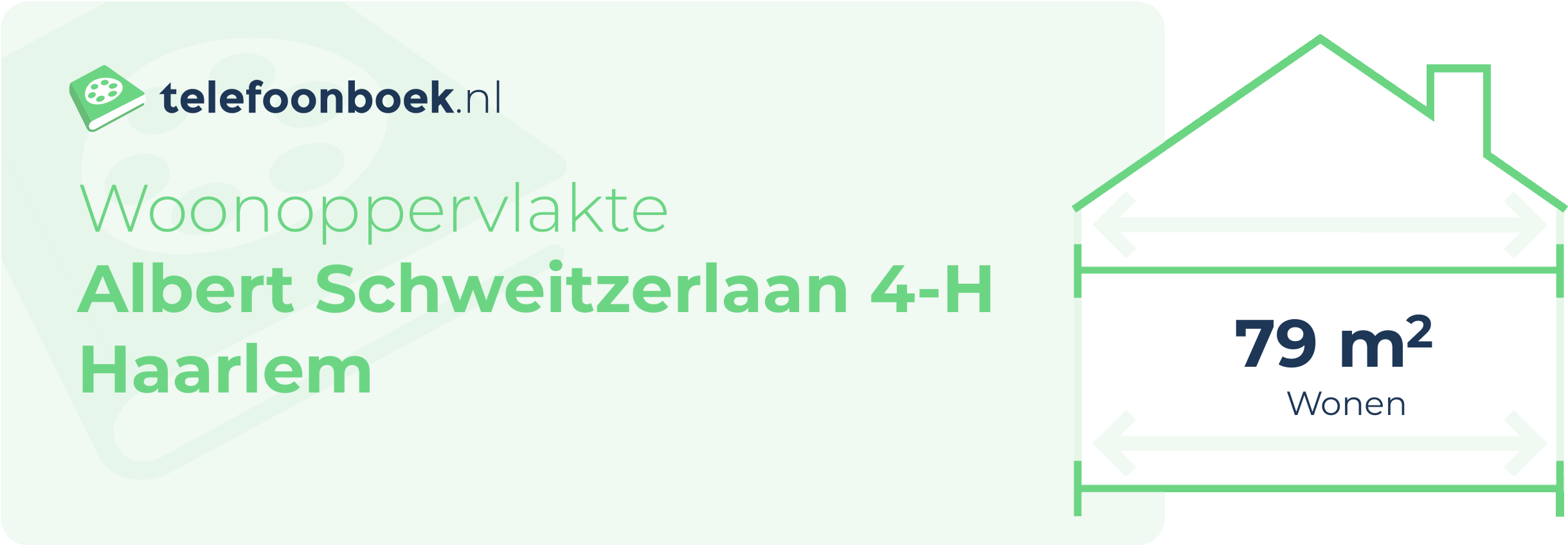 Woonoppervlakte Albert Schweitzerlaan 4-H Haarlem