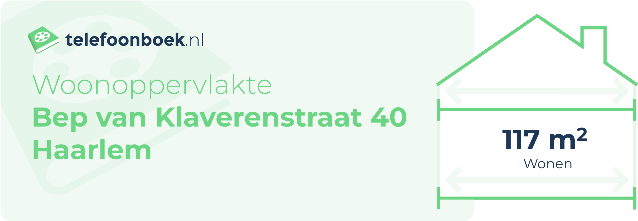 Woonoppervlakte Bep Van Klaverenstraat 40 Haarlem