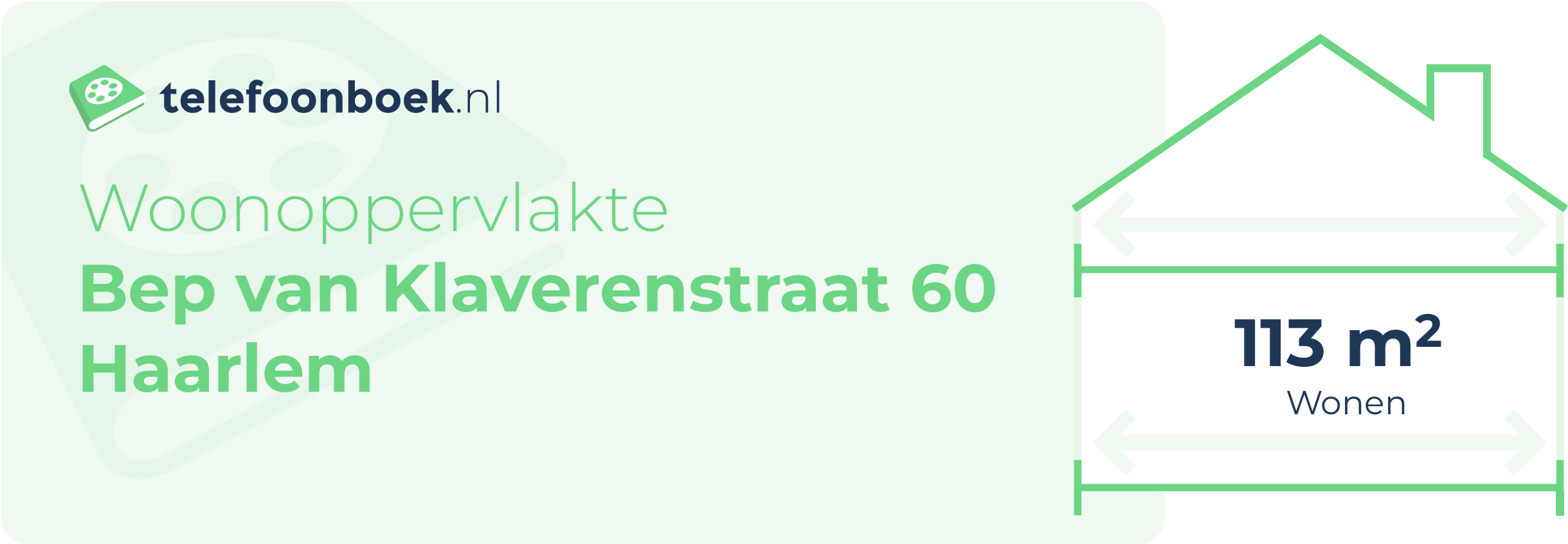 Woonoppervlakte Bep Van Klaverenstraat 60 Haarlem