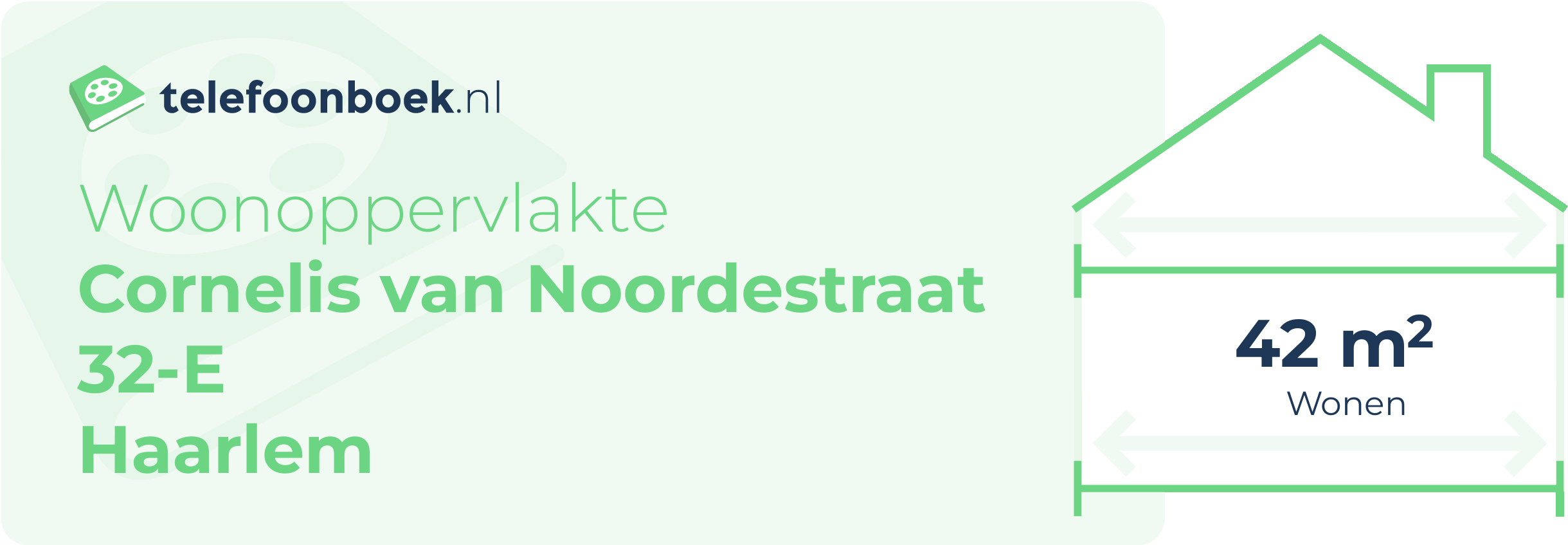 Woonoppervlakte Cornelis Van Noordestraat 32-E Haarlem