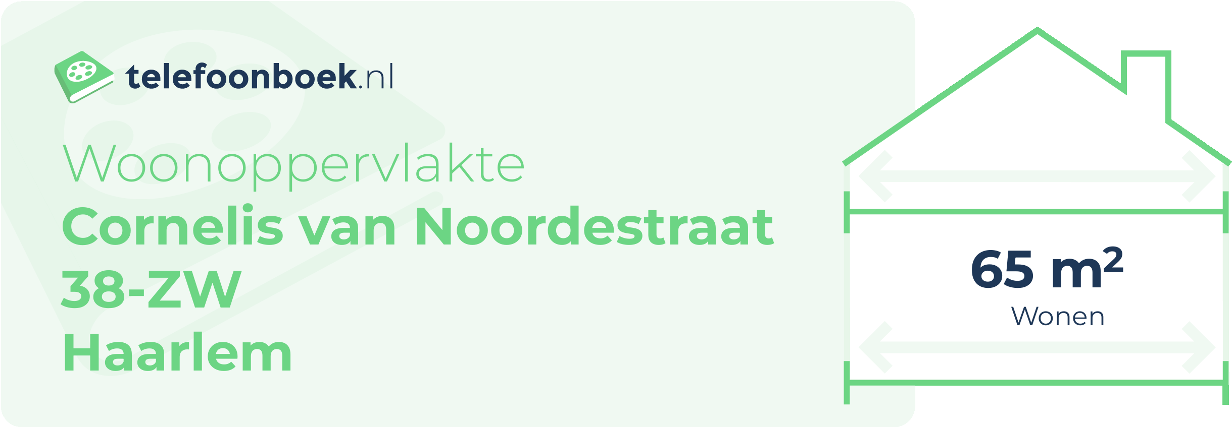 Woonoppervlakte Cornelis Van Noordestraat 38-ZW Haarlem