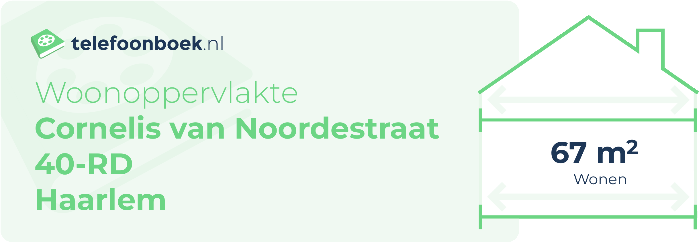 Woonoppervlakte Cornelis Van Noordestraat 40-RD Haarlem