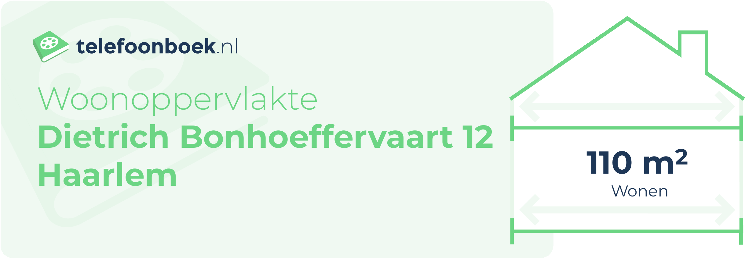 Woonoppervlakte Dietrich Bonhoeffervaart 12 Haarlem