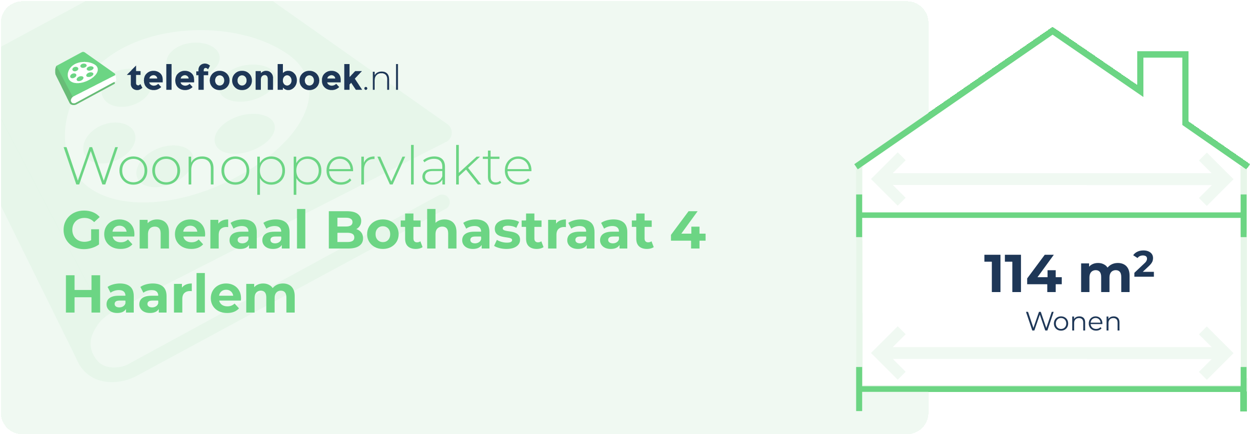 Woonoppervlakte Generaal Bothastraat 4 Haarlem