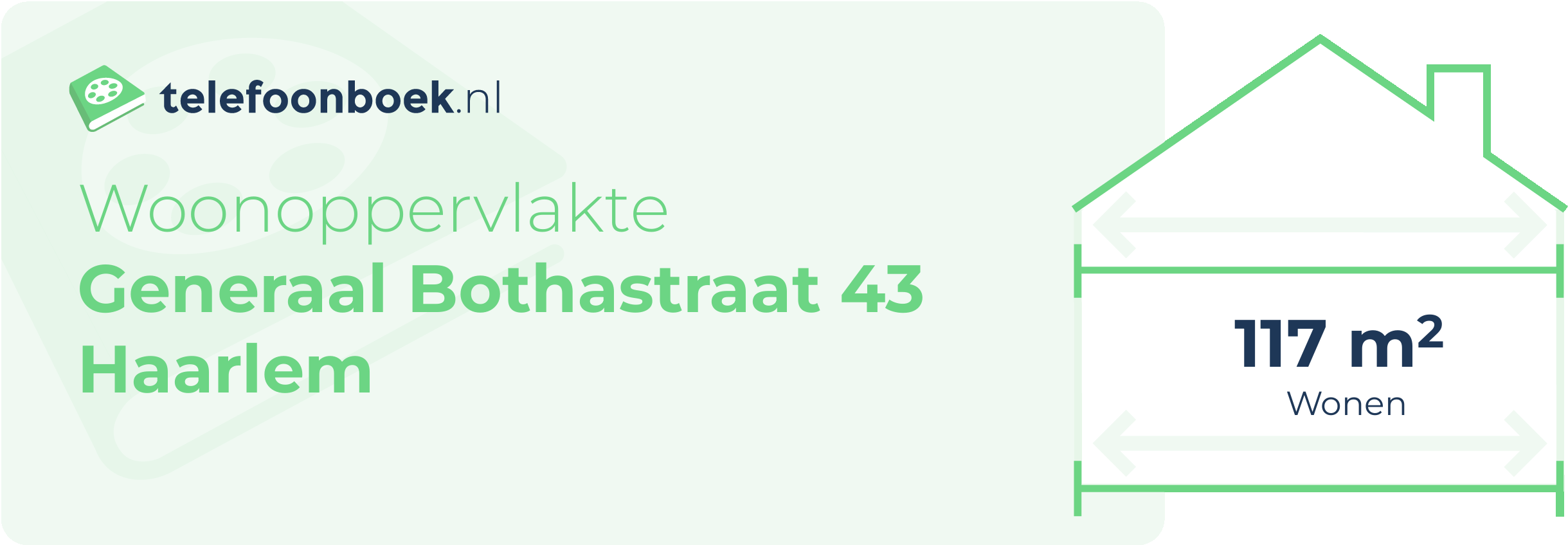 Woonoppervlakte Generaal Bothastraat 43 Haarlem