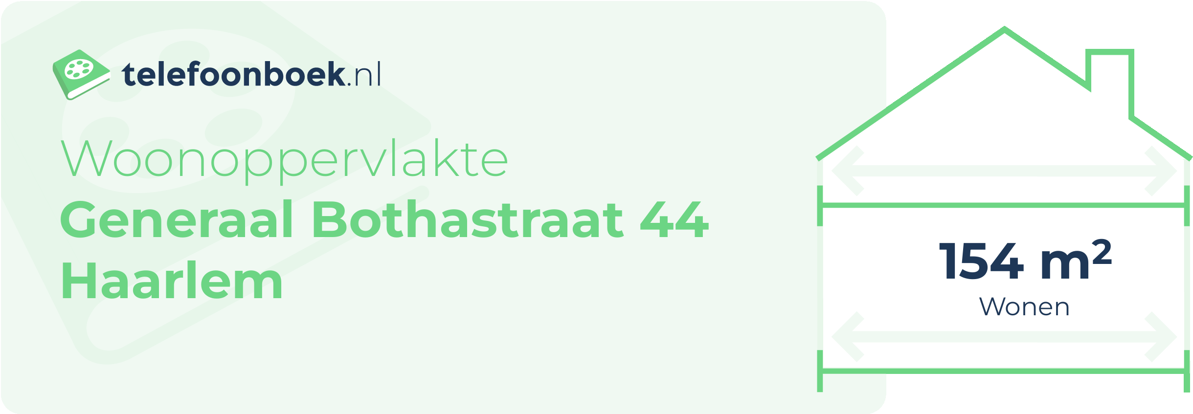 Woonoppervlakte Generaal Bothastraat 44 Haarlem