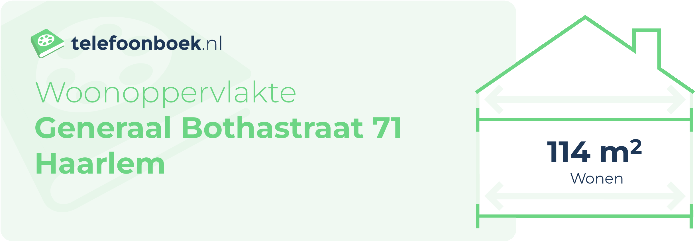 Woonoppervlakte Generaal Bothastraat 71 Haarlem