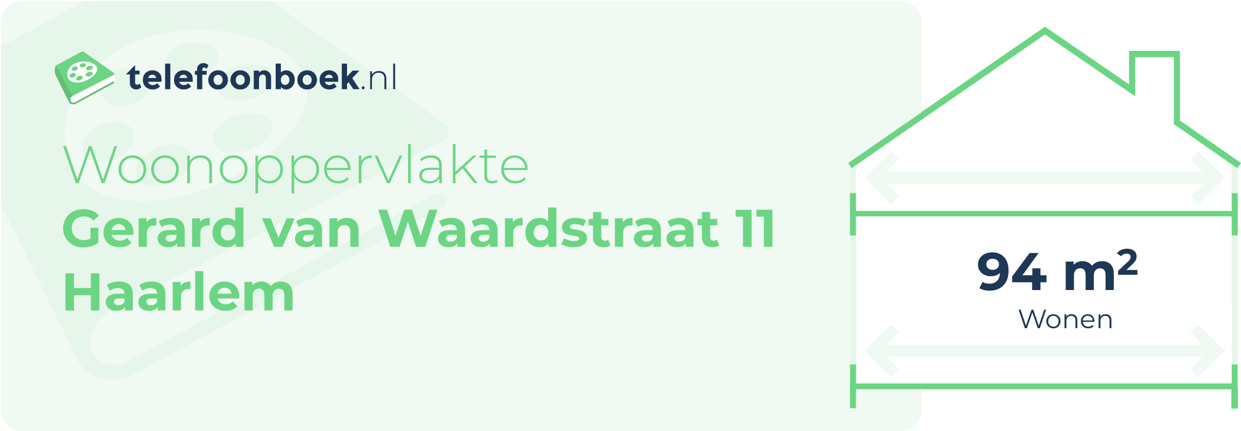 Woonoppervlakte Gerard Van Waardstraat 11 Haarlem