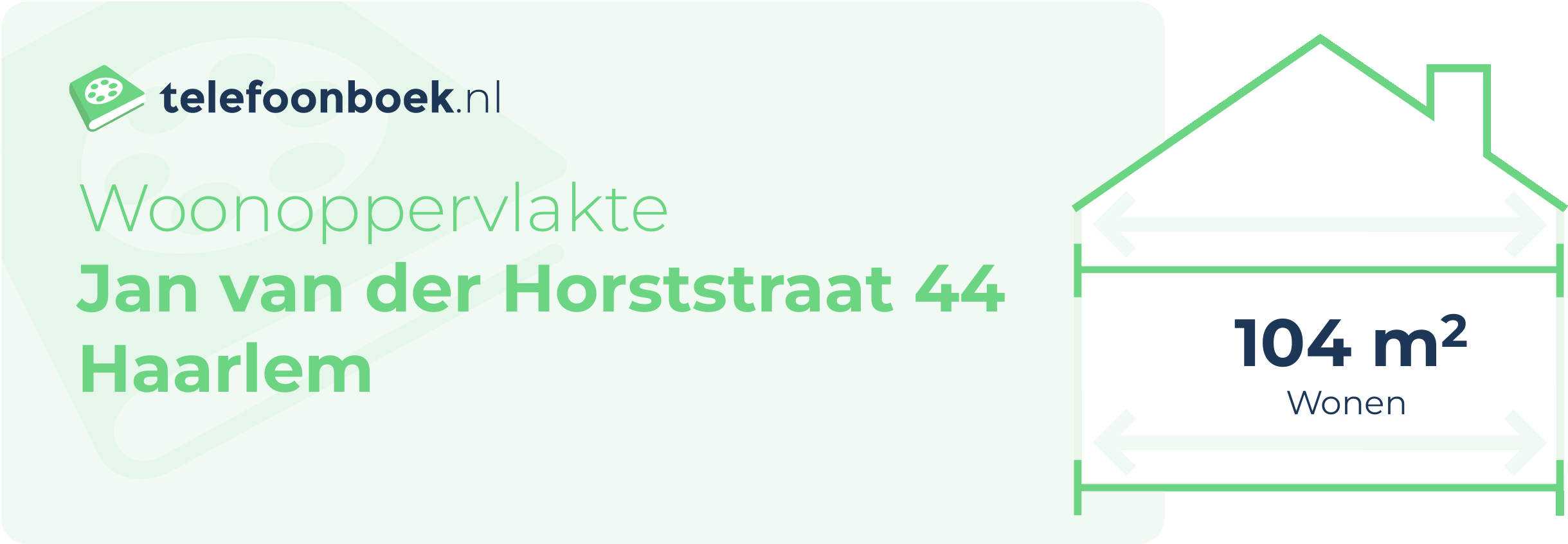 Woonoppervlakte Jan Van Der Horststraat 44 Haarlem