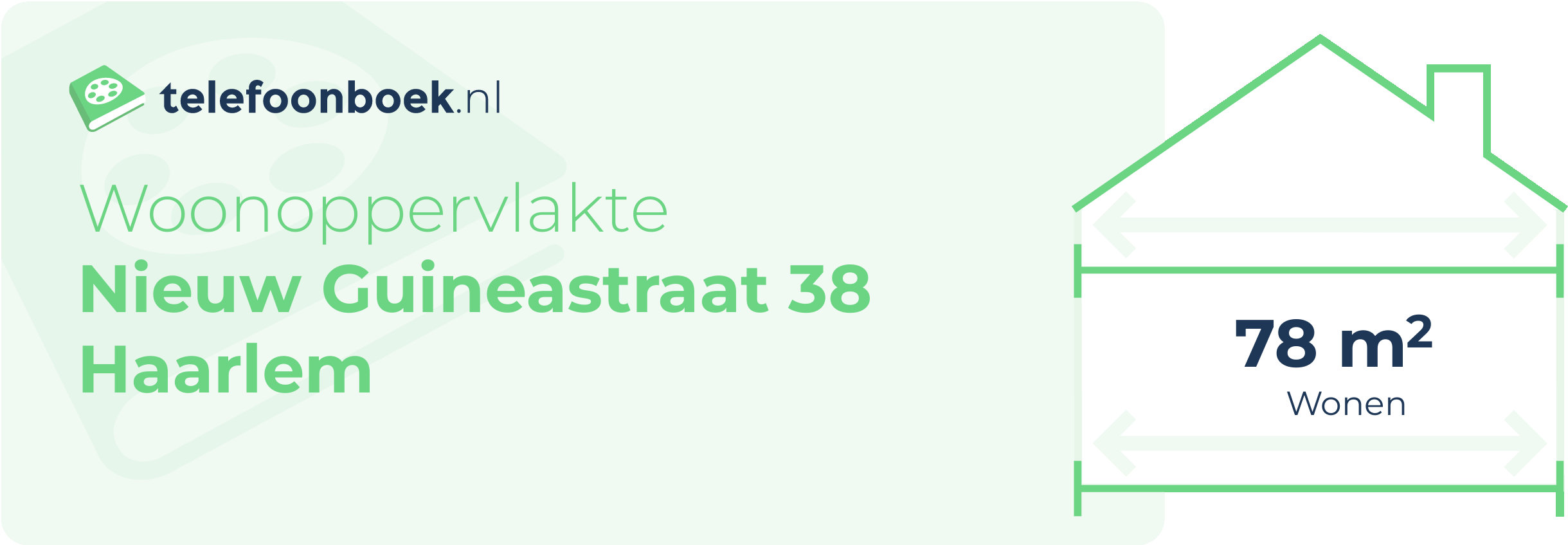 Woonoppervlakte Nieuw Guineastraat 38 Haarlem