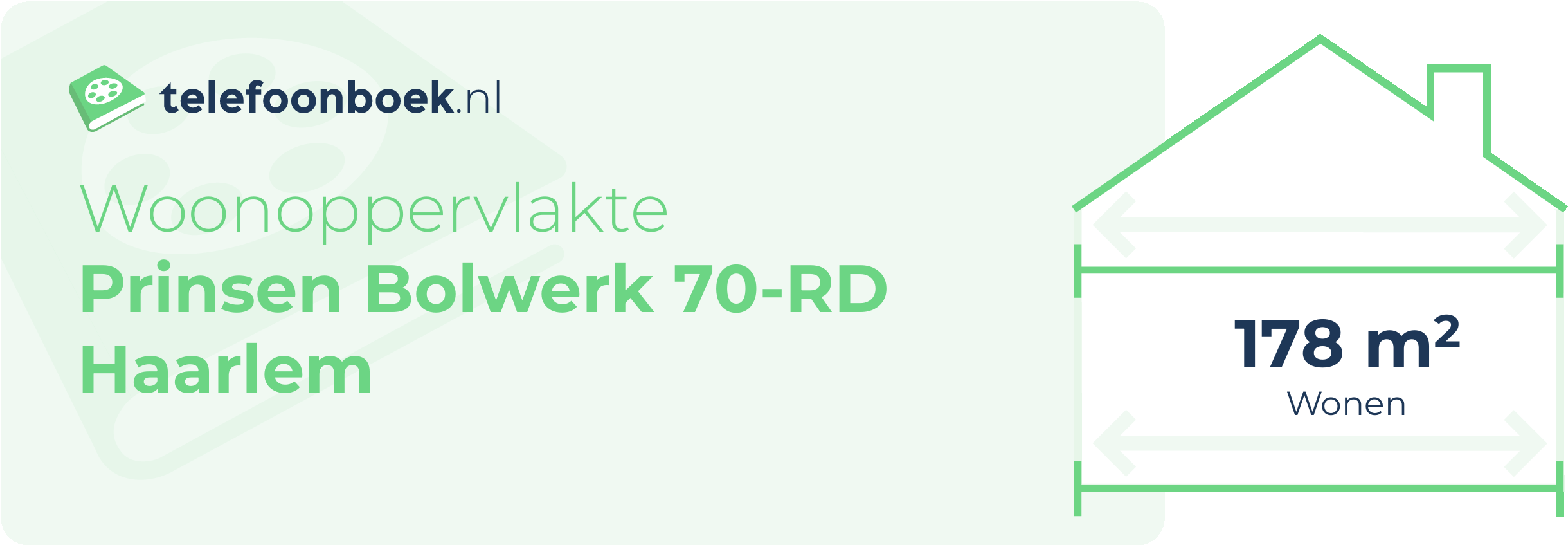 Woonoppervlakte Prinsen Bolwerk 70-RD Haarlem