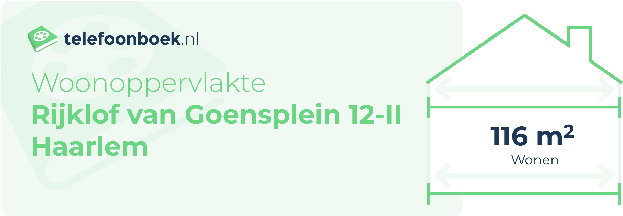 Woonoppervlakte Rijklof Van Goensplein 12-II Haarlem