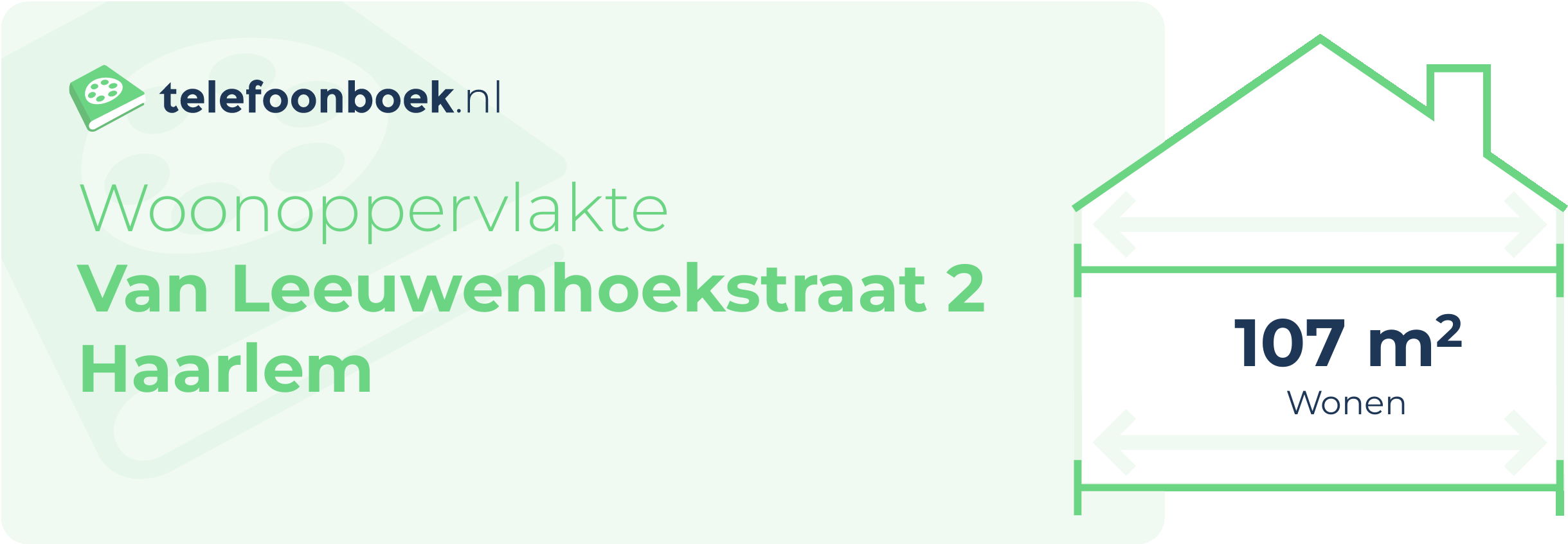 Woonoppervlakte Van Leeuwenhoekstraat 2 Haarlem