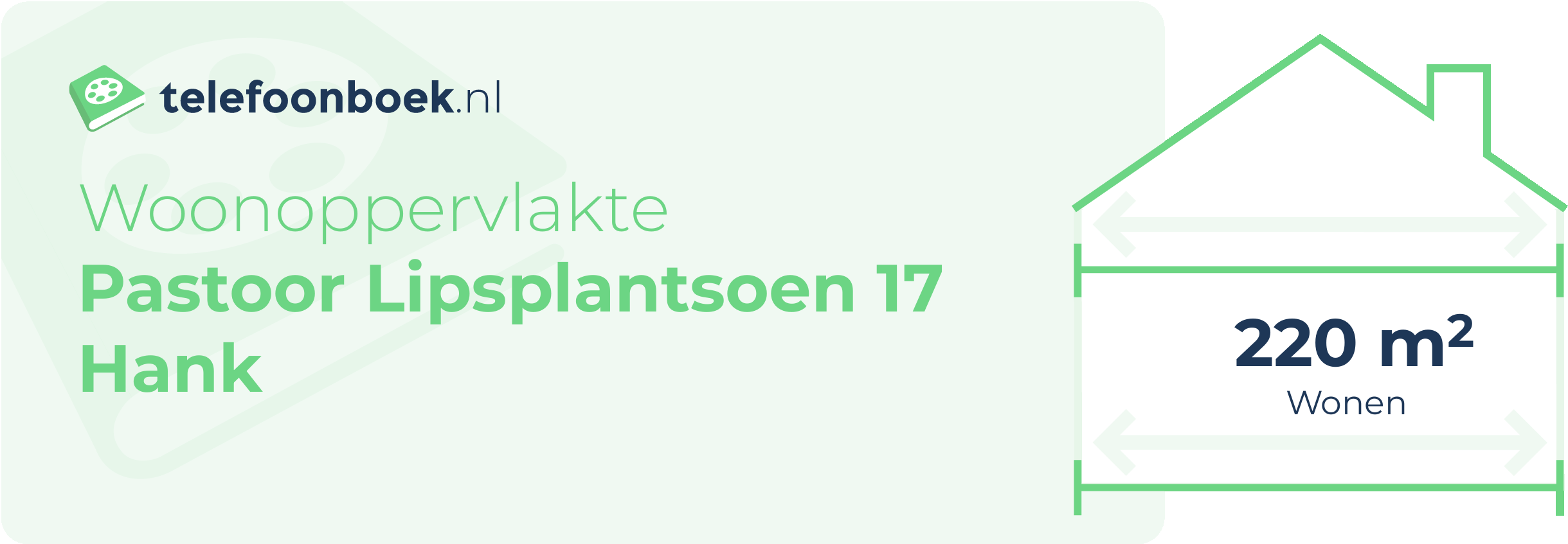 Woonoppervlakte Pastoor Lipsplantsoen 17 Hank