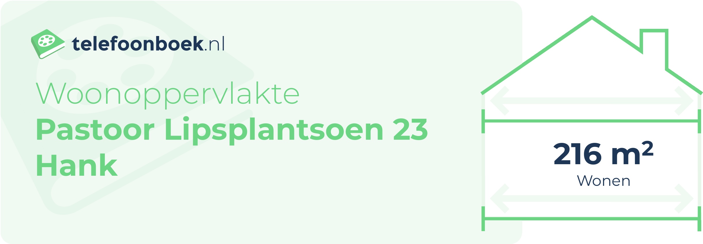 Woonoppervlakte Pastoor Lipsplantsoen 23 Hank