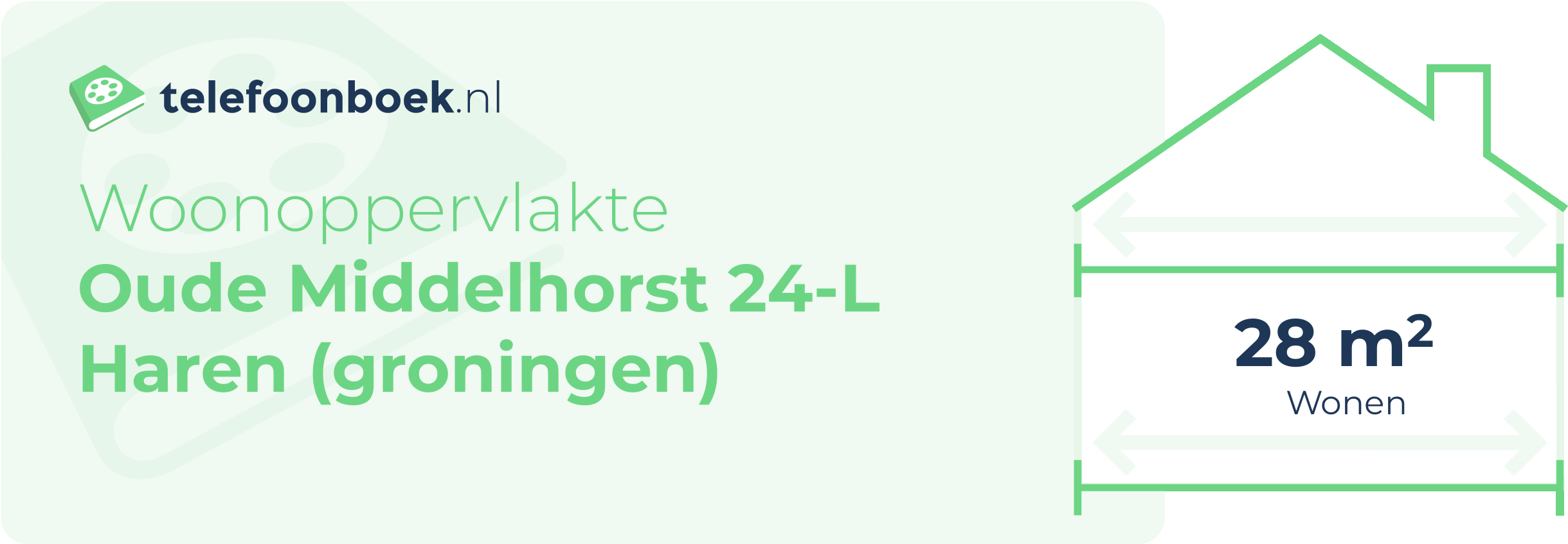 Woonoppervlakte Oude Middelhorst 24-L Haren (Groningen)