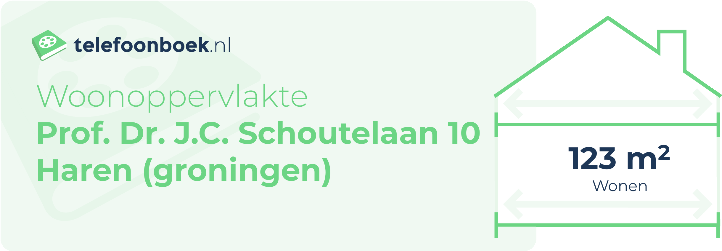 Woonoppervlakte Prof. Dr. J.C. Schoutelaan 10 Haren (Groningen)