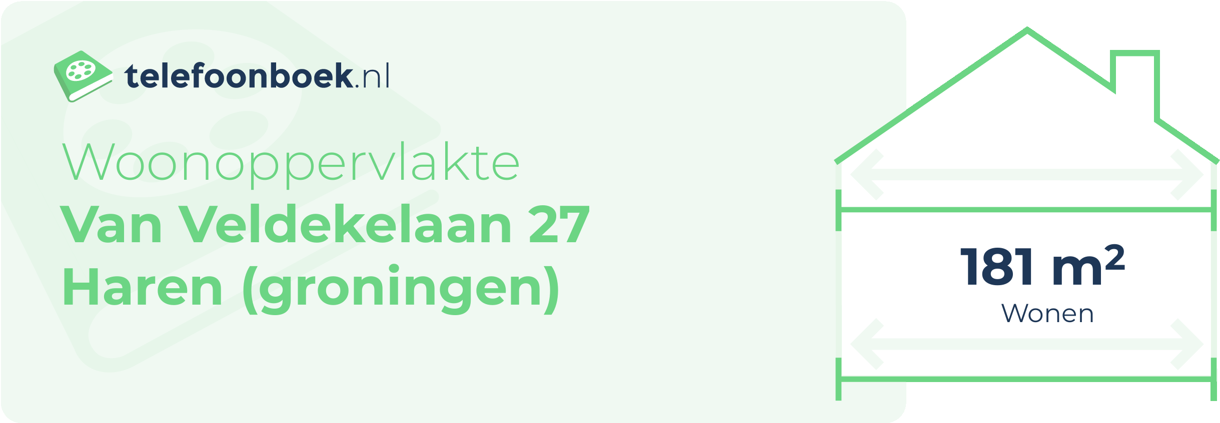 Woonoppervlakte Van Veldekelaan 27 Haren (Groningen)