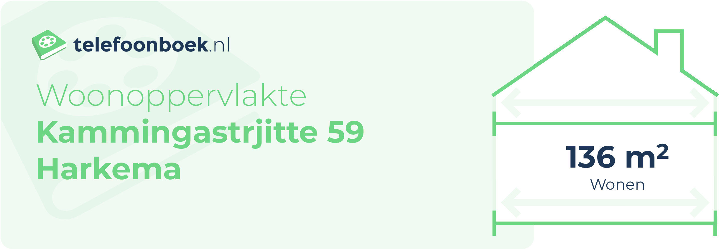 Woonoppervlakte Kammingastrjitte 59 Harkema