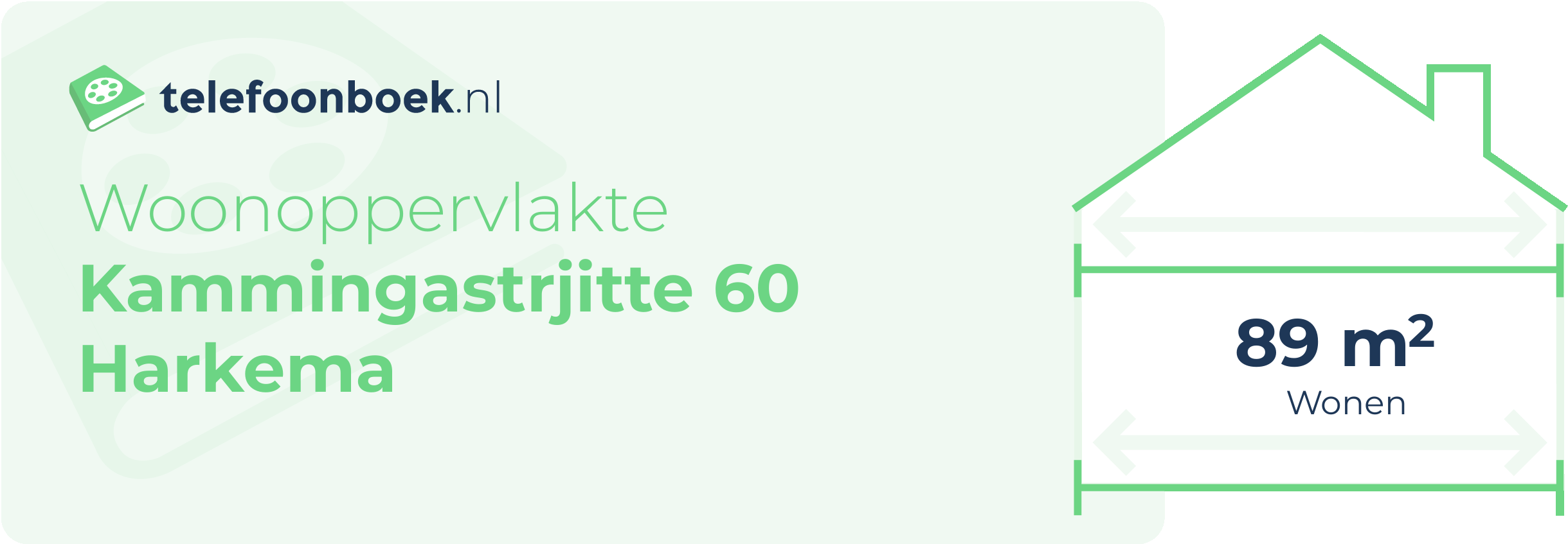 Woonoppervlakte Kammingastrjitte 60 Harkema