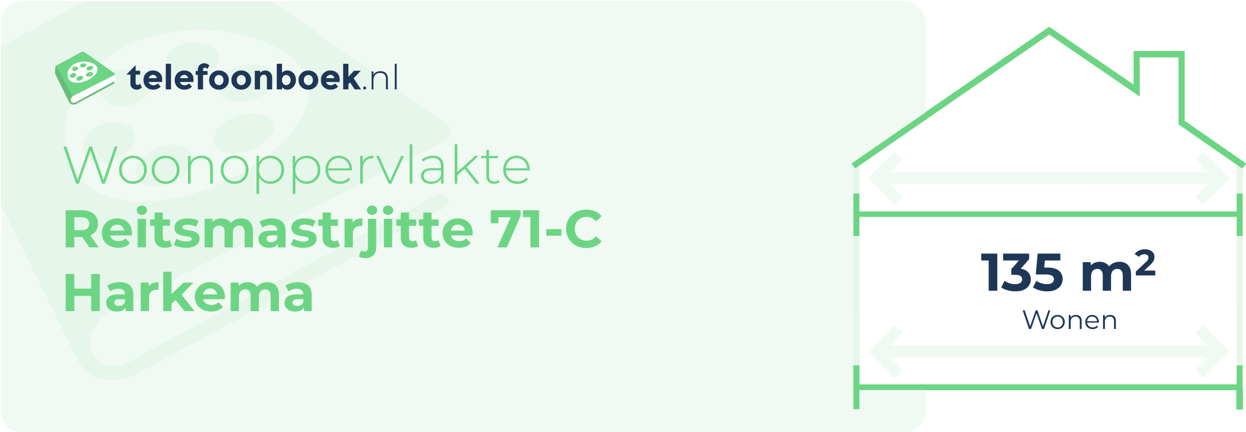 Woonoppervlakte Reitsmastrjitte 71-C Harkema