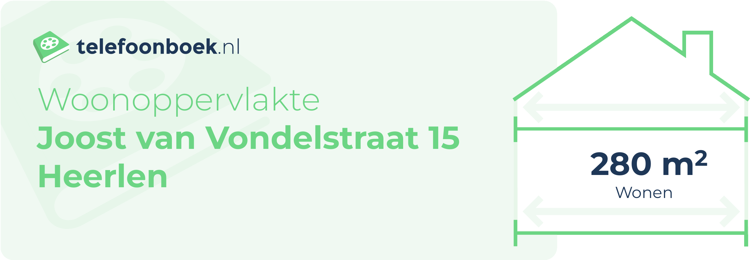 Woonoppervlakte Joost Van Vondelstraat 15 Heerlen