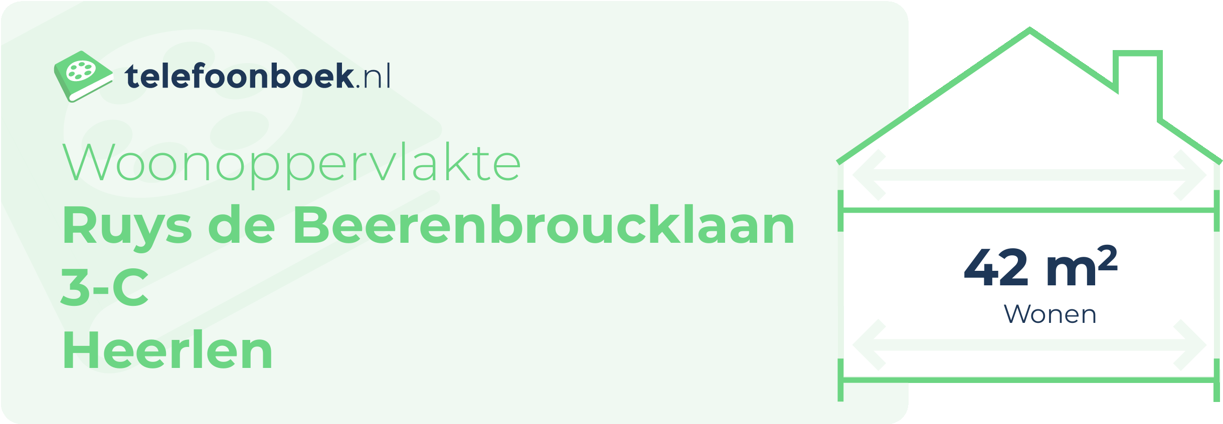 Woonoppervlakte Ruys De Beerenbroucklaan 3-C Heerlen