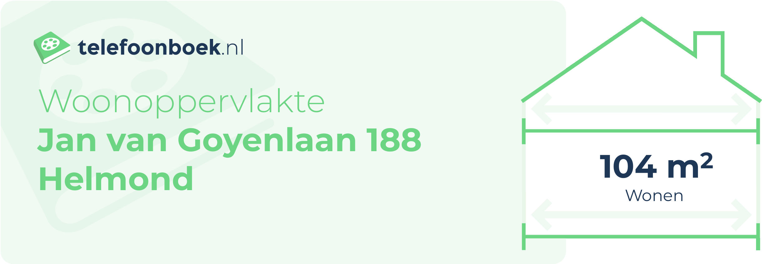 Woonoppervlakte Jan Van Goyenlaan 188 Helmond