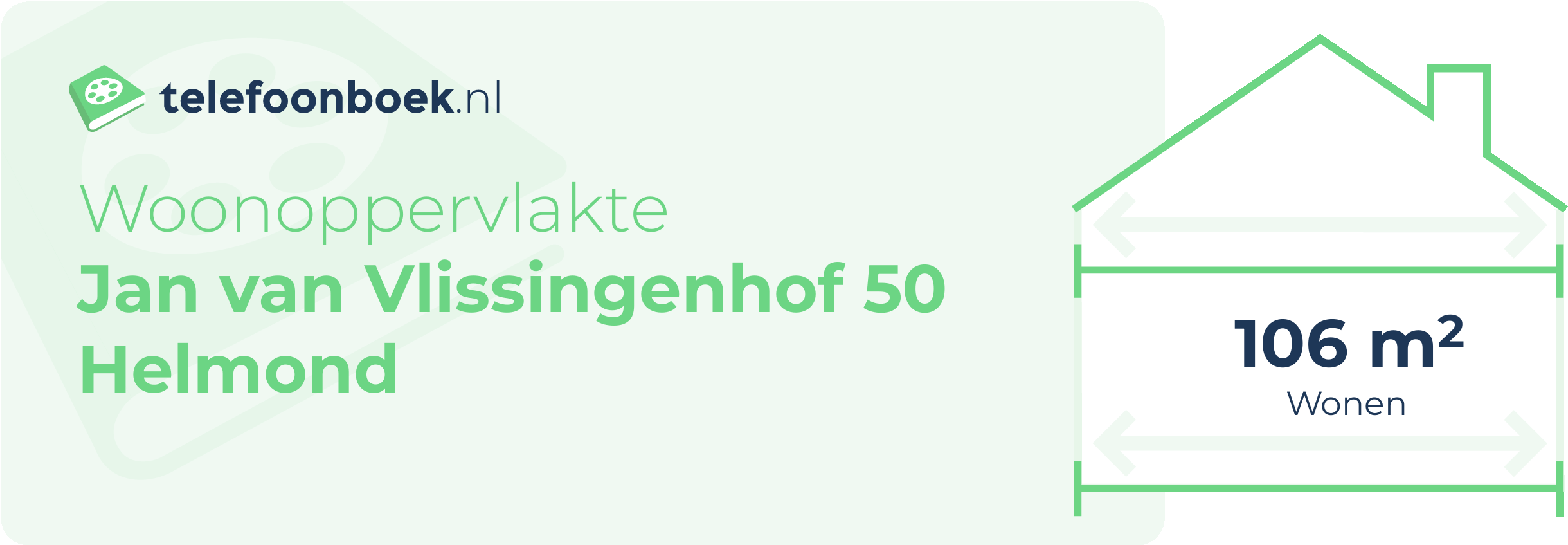 Woonoppervlakte Jan Van Vlissingenhof 50 Helmond