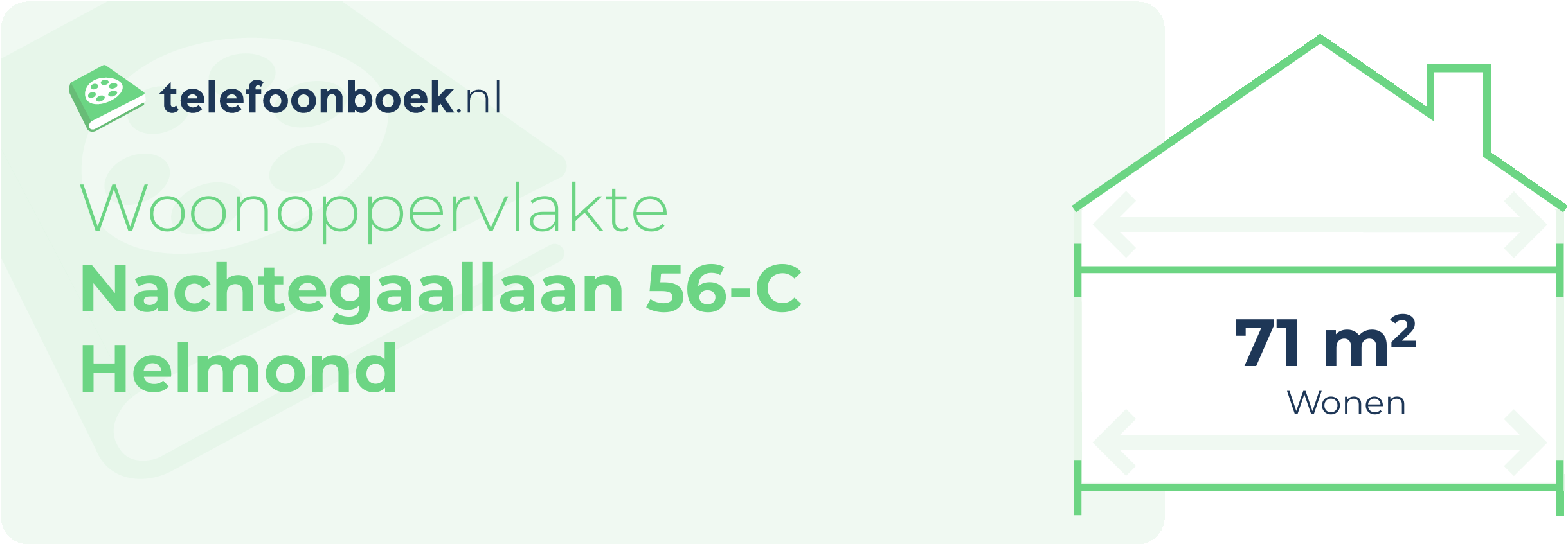 Woonoppervlakte Nachtegaallaan 56-C Helmond