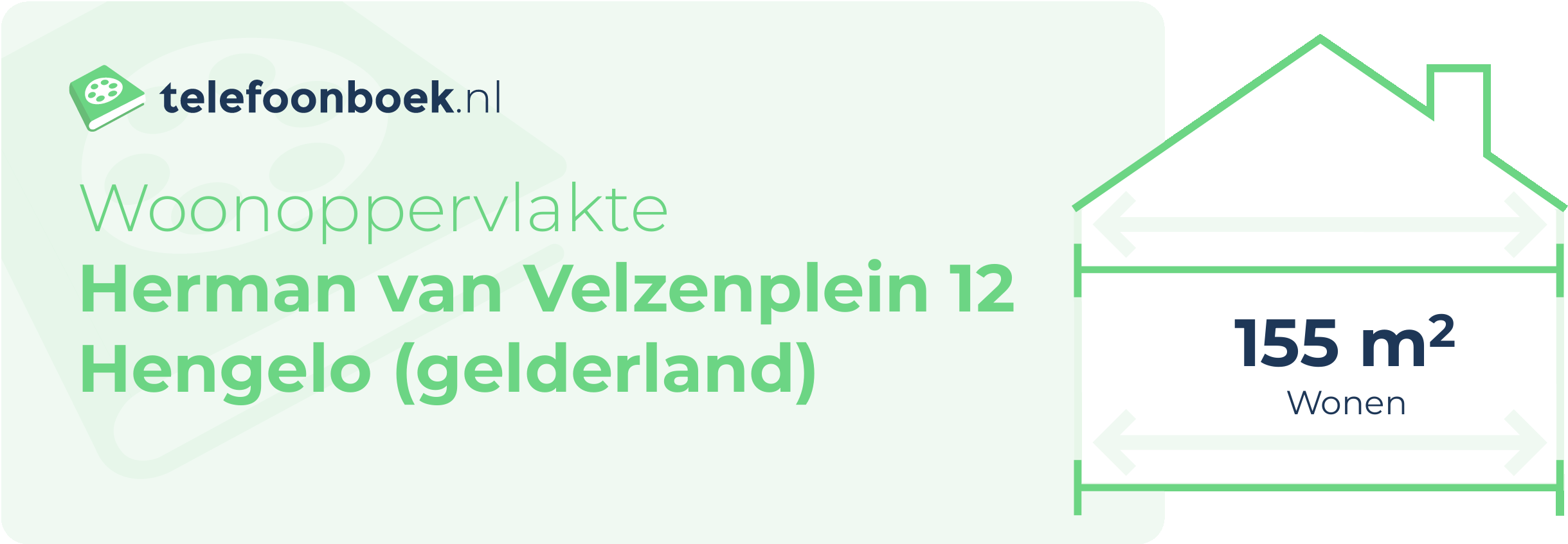 Woonoppervlakte Herman Van Velzenplein 12 Hengelo (Gelderland)