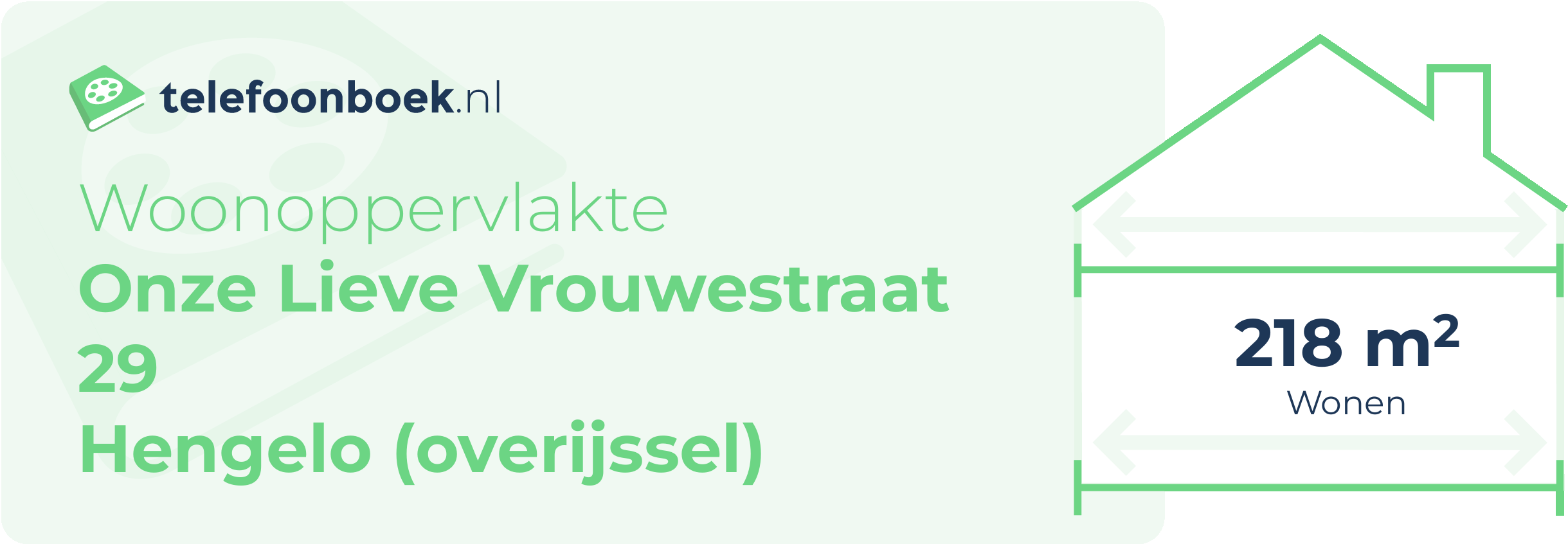 Woonoppervlakte Onze Lieve Vrouwestraat 29 Hengelo (Overijssel)