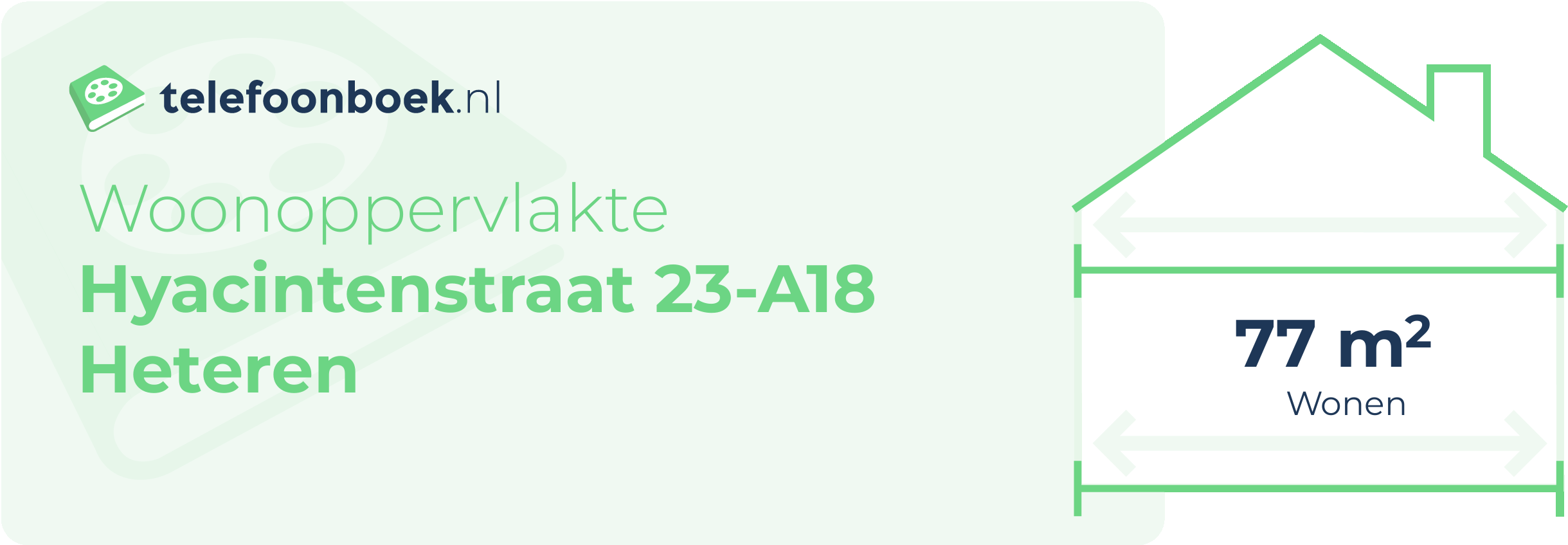 Woonoppervlakte Hyacintenstraat 23-A18 Heteren