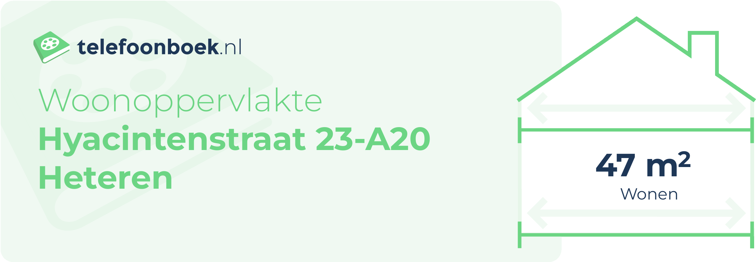 Woonoppervlakte Hyacintenstraat 23-A20 Heteren