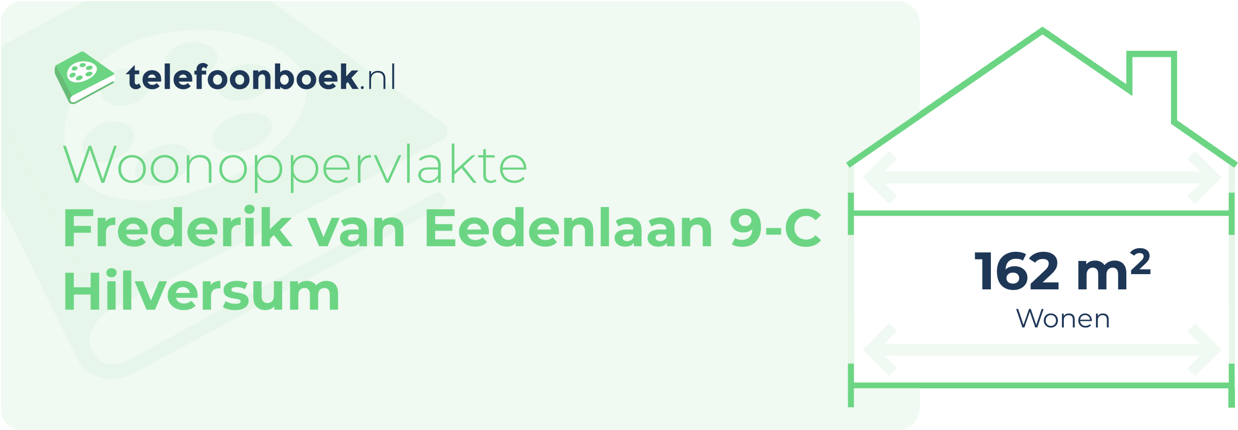 Woonoppervlakte Frederik Van Eedenlaan 9-C Hilversum