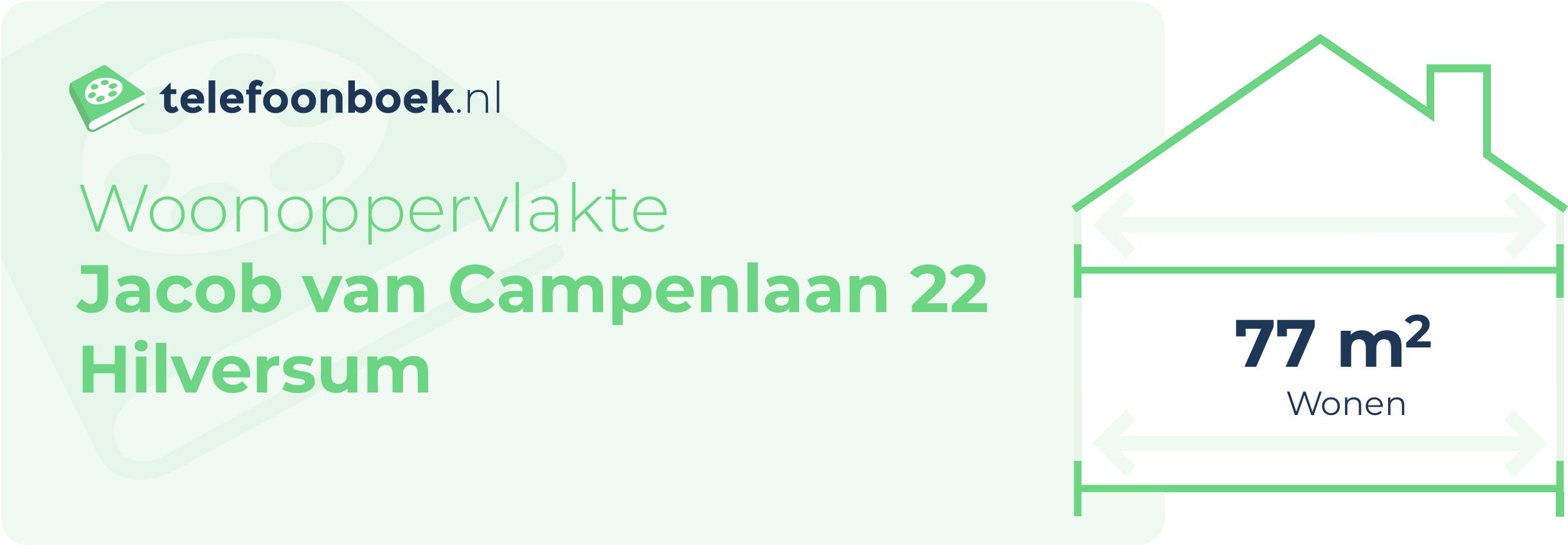 Woonoppervlakte Jacob Van Campenlaan 22 Hilversum