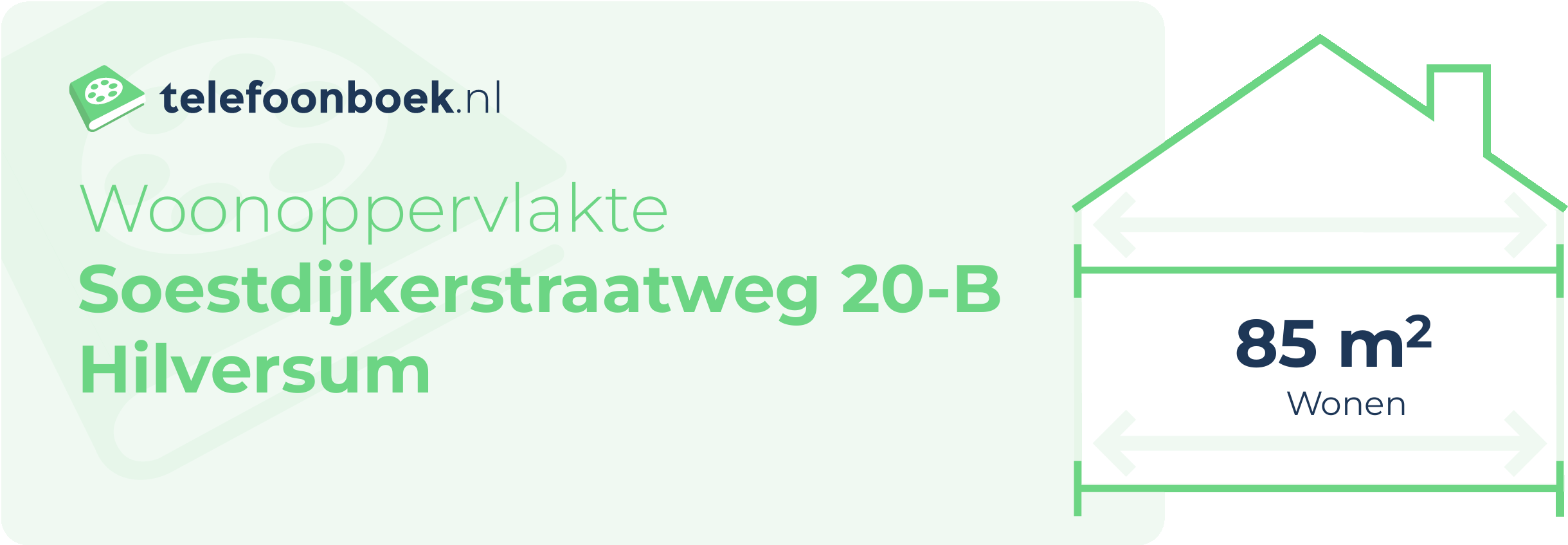 Woonoppervlakte Soestdijkerstraatweg 20-B Hilversum