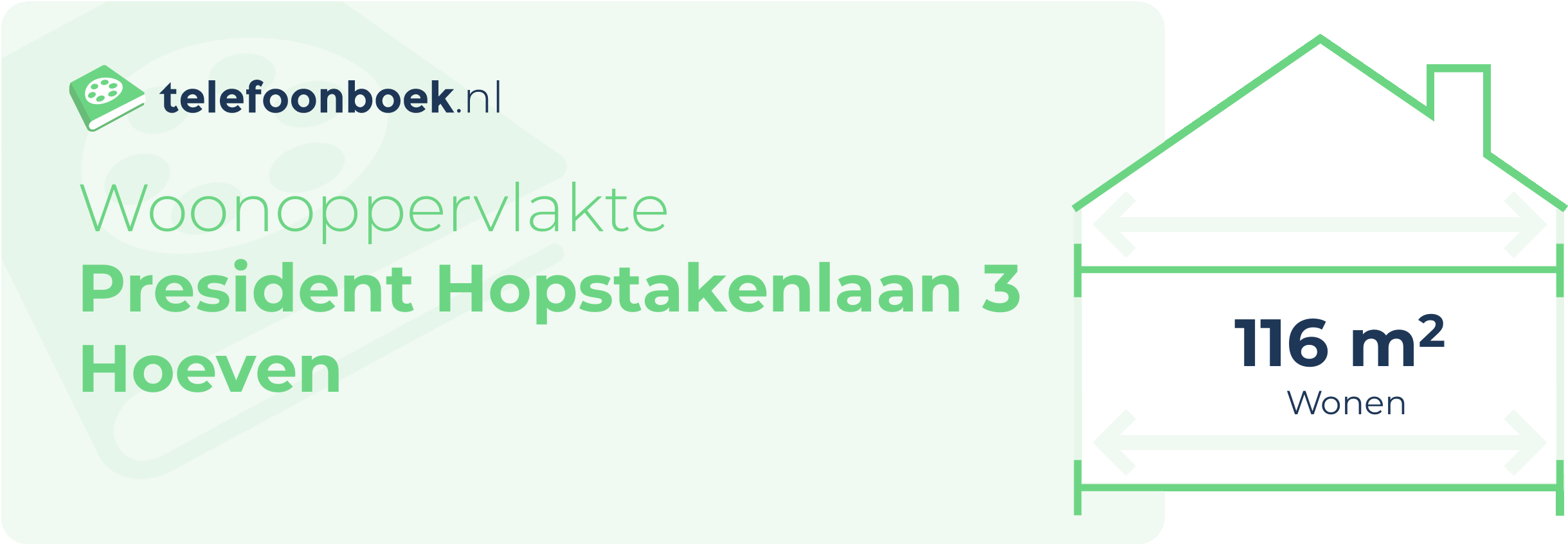 Woonoppervlakte President Hopstakenlaan 3 Hoeven