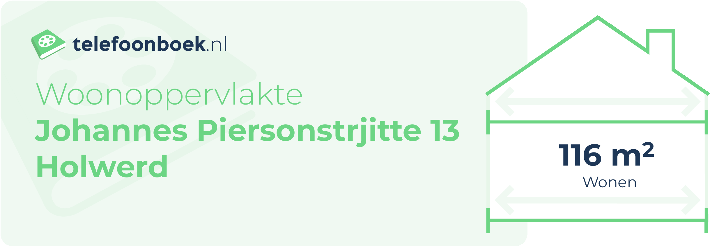 Woonoppervlakte Johannes Piersonstrjitte 13 Holwerd