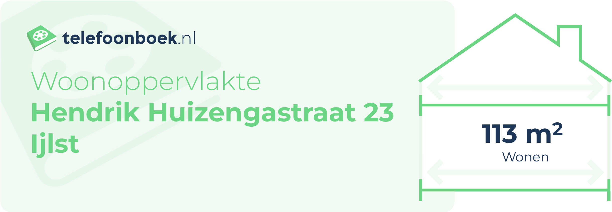 Woonoppervlakte Hendrik Huizengastraat 23 Ijlst