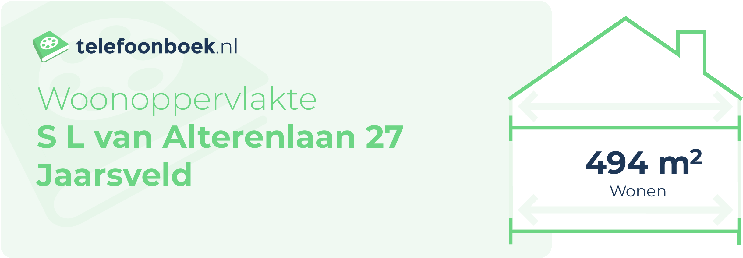 Woonoppervlakte S L Van Alterenlaan 27 Jaarsveld