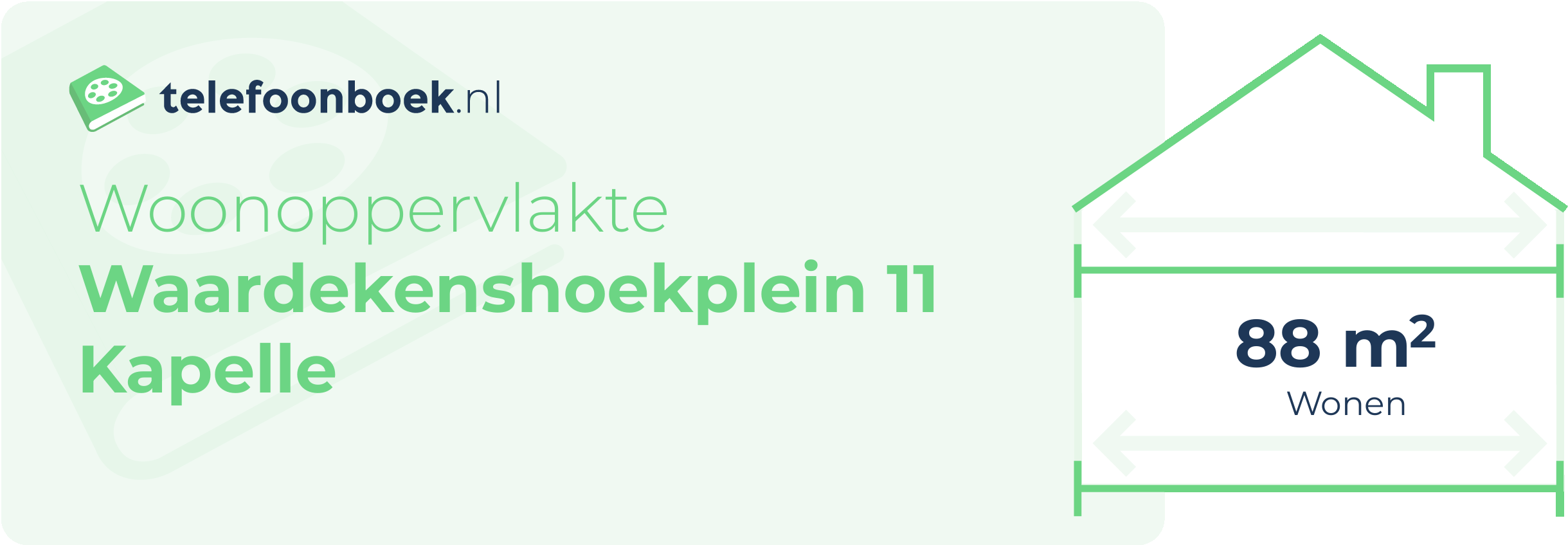 Woonoppervlakte Waardekenshoekplein 11 Kapelle