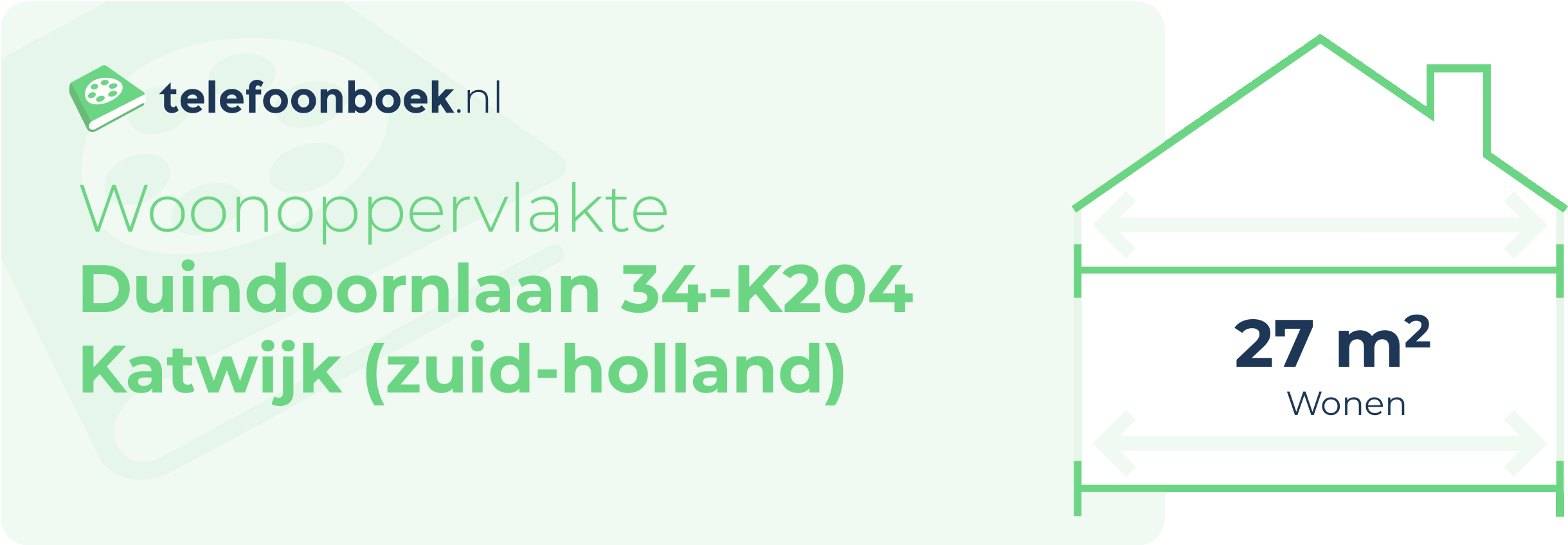 Woonoppervlakte Duindoornlaan 34-K204 Katwijk (Zuid-Holland)