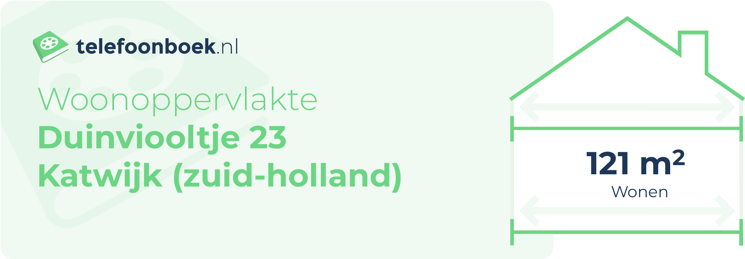 Woonoppervlakte Duinviooltje 23 Katwijk (Zuid-Holland)