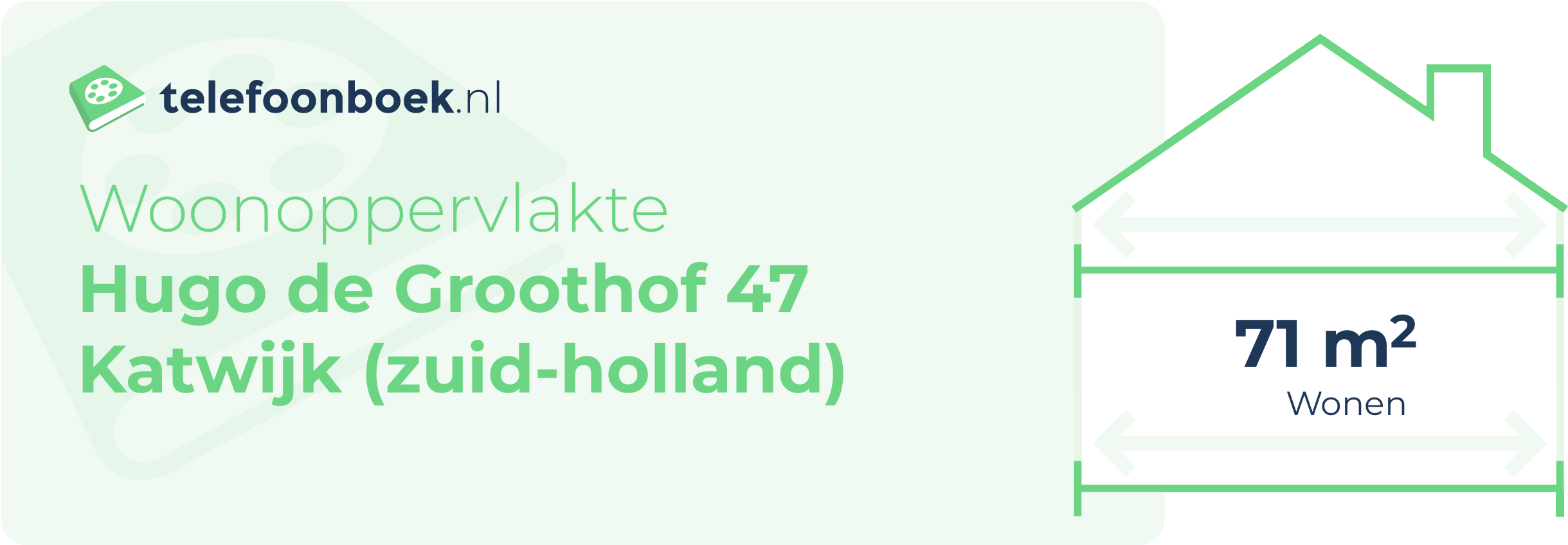 Woonoppervlakte Hugo De Groothof 47 Katwijk (Zuid-Holland)