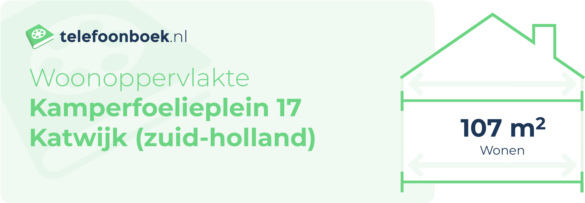 Woonoppervlakte Kamperfoelieplein 17 Katwijk (Zuid-Holland)