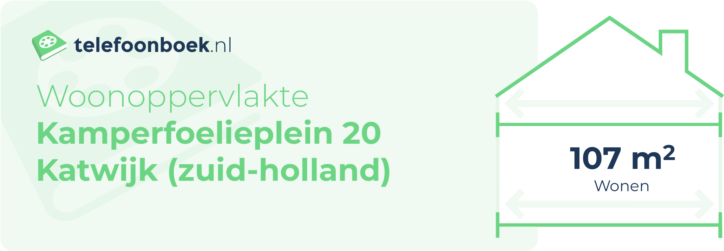 Woonoppervlakte Kamperfoelieplein 20 Katwijk (Zuid-Holland)