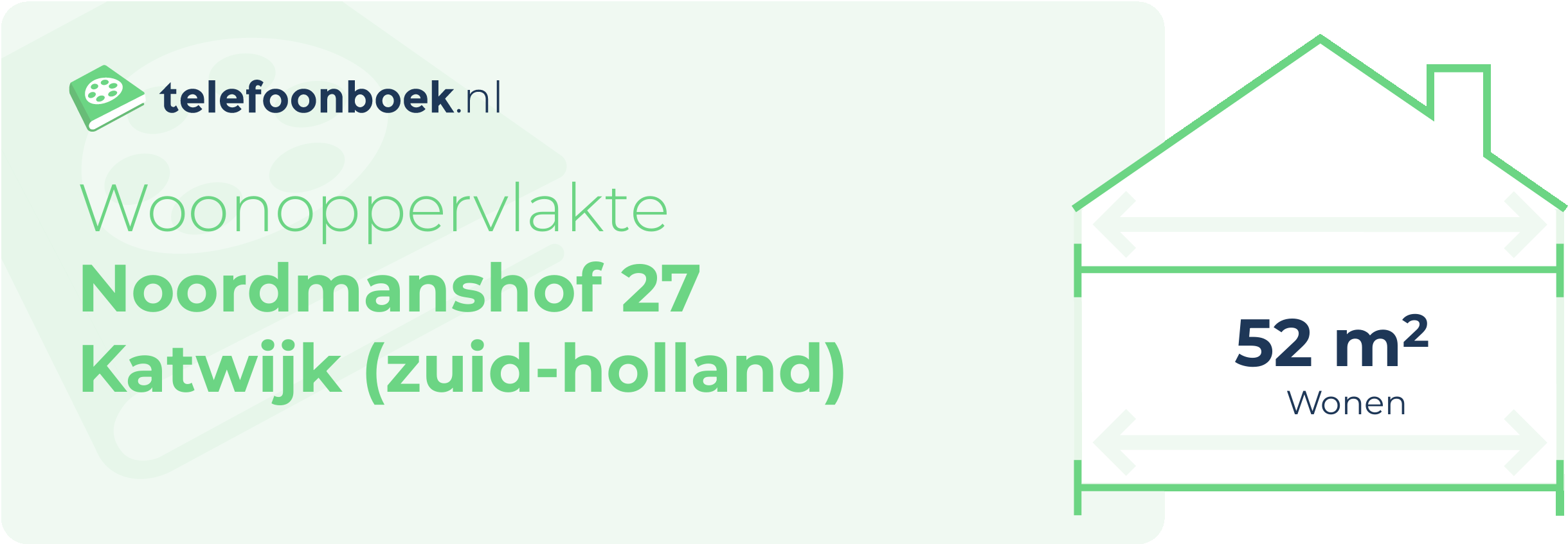 Woonoppervlakte Noordmanshof 27 Katwijk (Zuid-Holland)