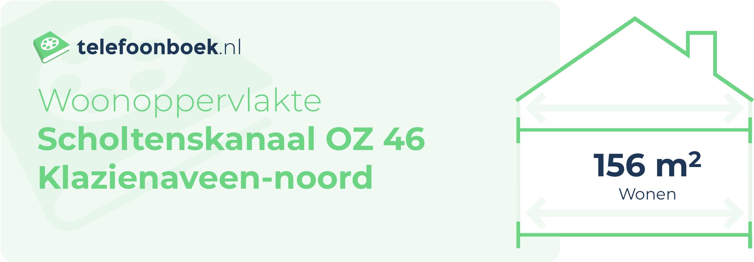 Woonoppervlakte Scholtenskanaal OZ 46 Klazienaveen-Noord