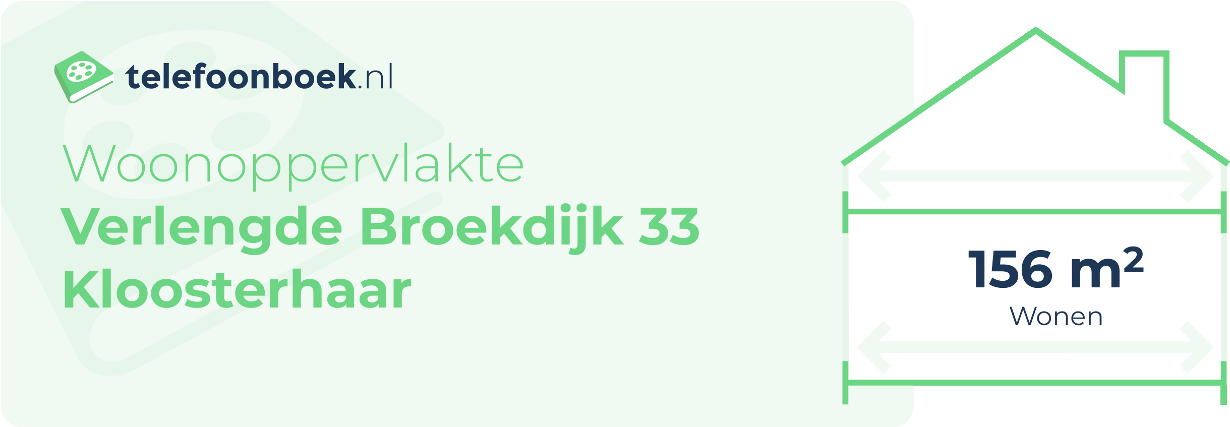 Woonoppervlakte Verlengde Broekdijk 33 Kloosterhaar